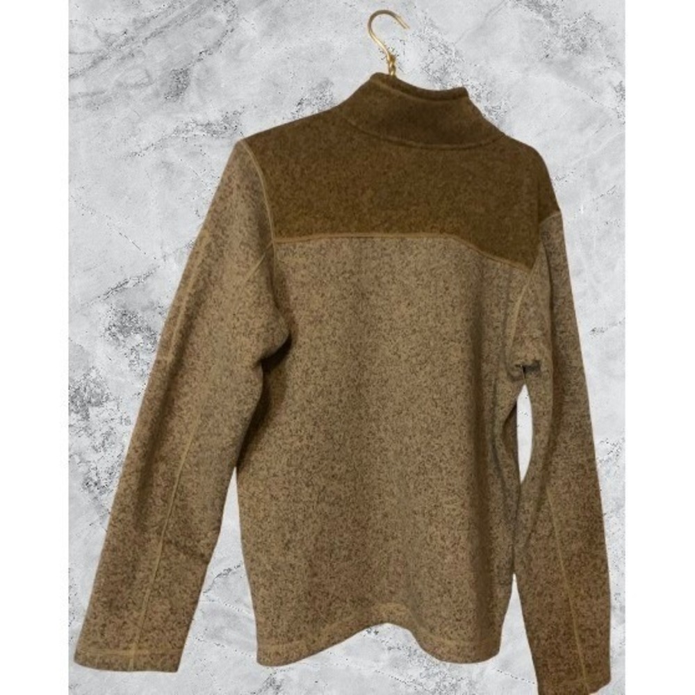The North Face Gordon Lyons 1/4 Zip Fleece Pullover Brown Tan Mens Medium - Picture 3 of 7